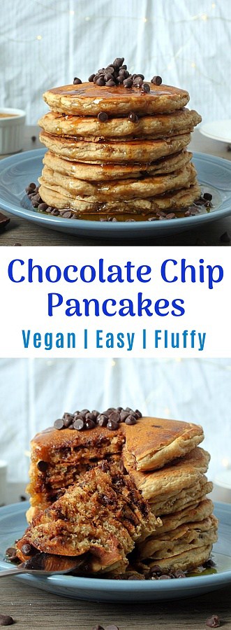Vegan Chocolate Chip Pancakes
