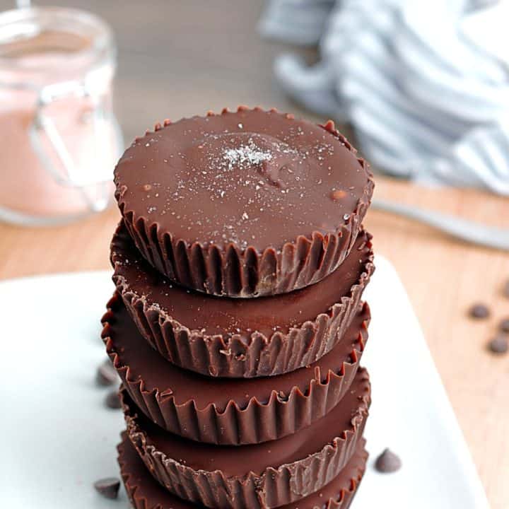 chocolate-almond-butter-cups-stack