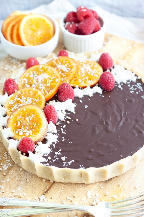 Vegan Chocolate Orange Tart