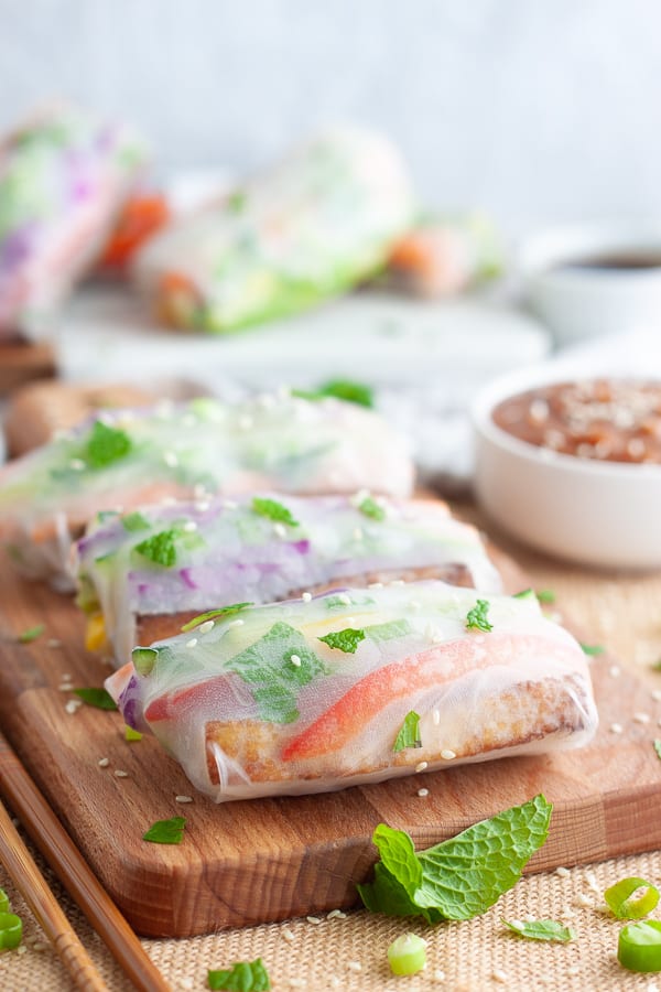 Healthy, Delicious Vegan Rice Paper Rolls ⎮ Well Nourished