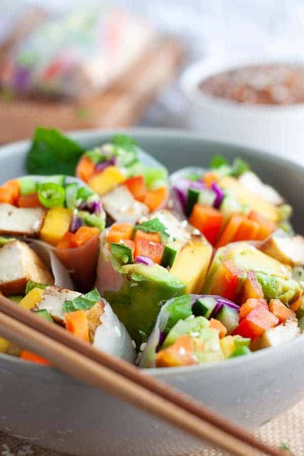 Vegan Rice Paper Rolls - plant.well