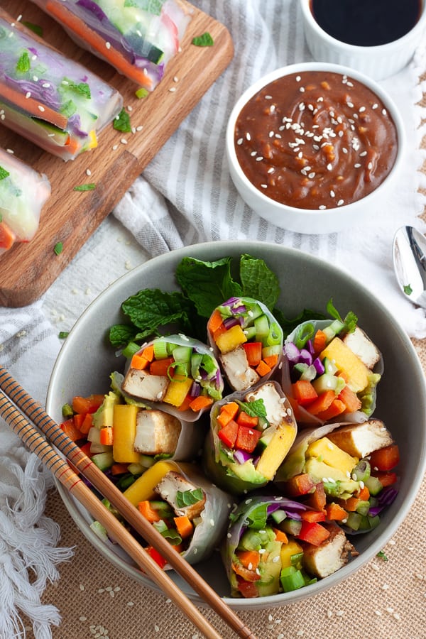 Healthy, Delicious Vegan Rice Paper Rolls ⎮ Well Nourished