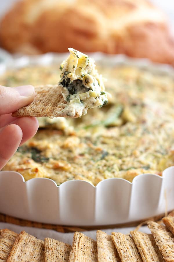 Healthy Vegan Spinach Artichoke Dip