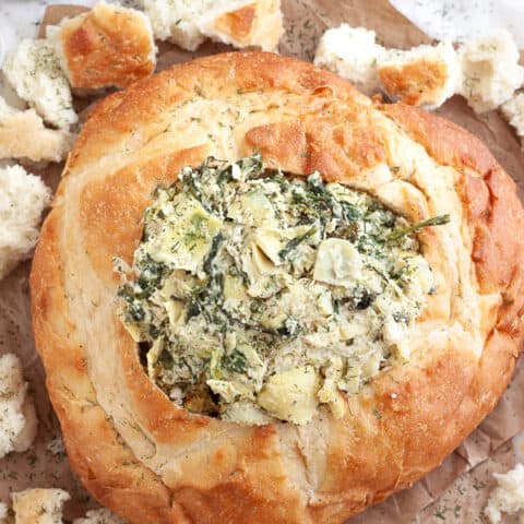 Spinach Artichoke Bread Bowl