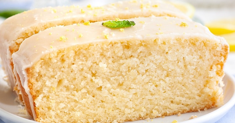 Lemon cake slice.