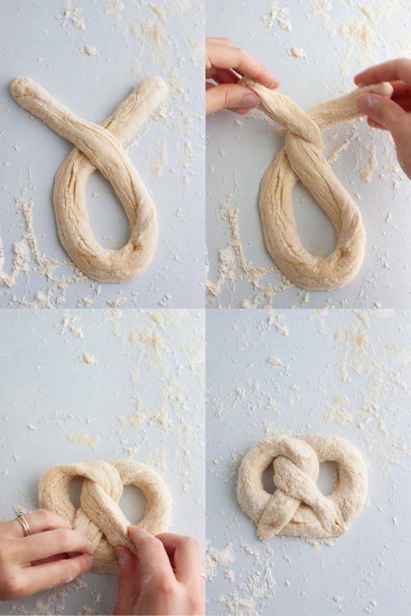 Vegan Soft Pretzels Shaping