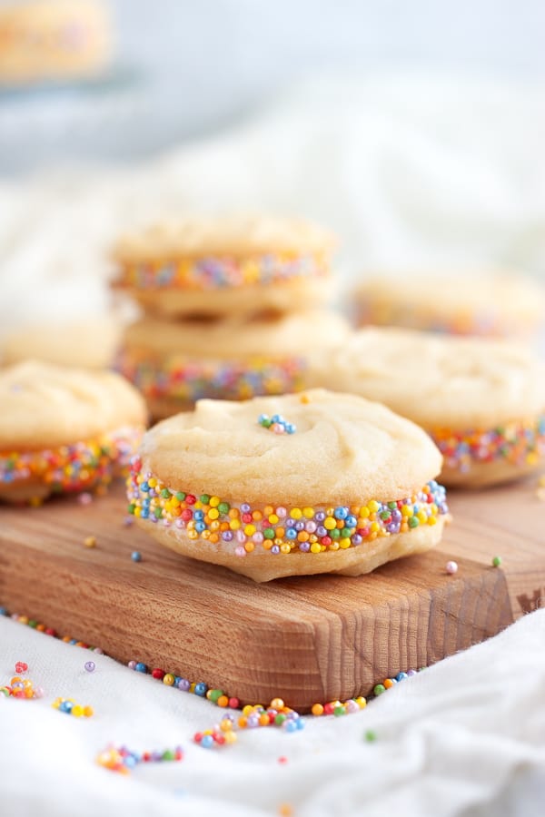 Vegan Sprinkle Sandwich Cookies