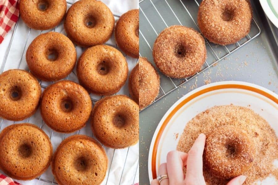 Vegan Apple Cider Donuts Sugar Coating