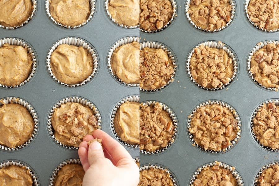 Vegan Pumpkin Muffins Crumb Topping