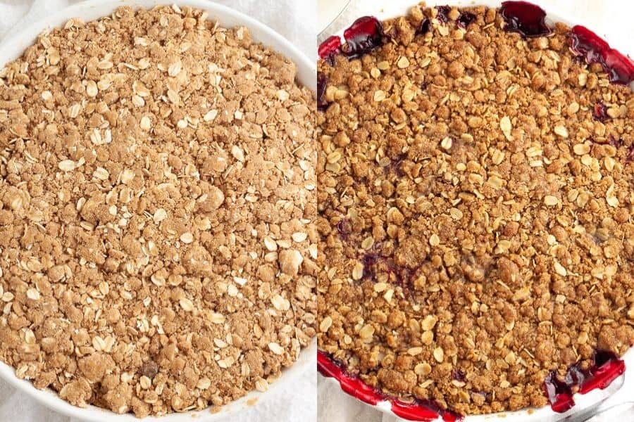 Vegansk Berry Crisp bagt