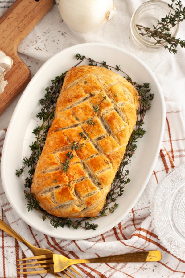 Baked Mushroom and Rice Wellington