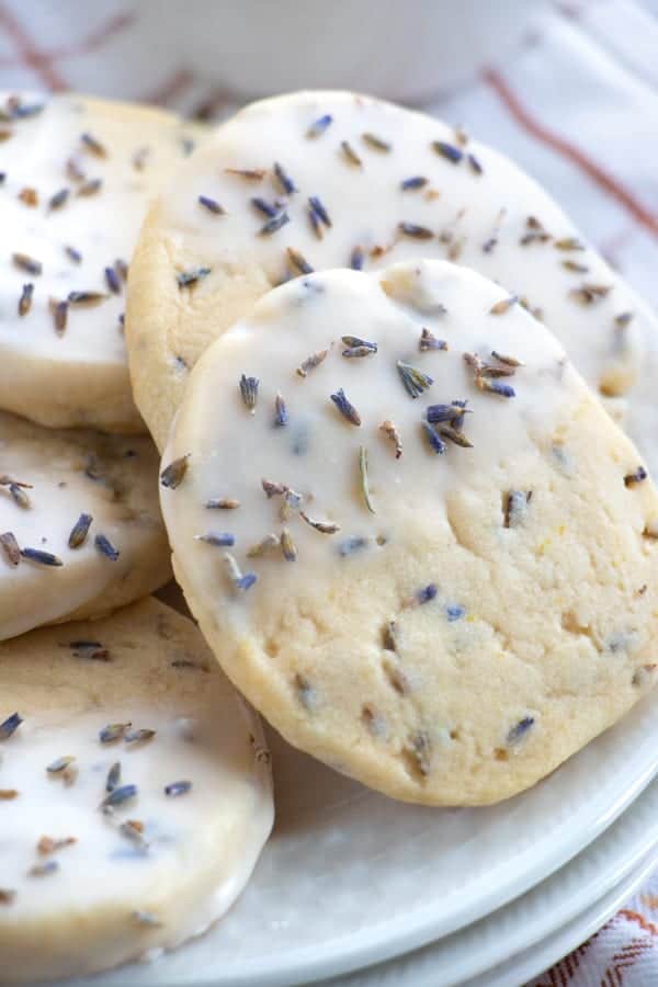 Vegan Lavender Shortbread Cookies