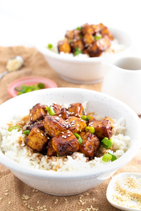 Crispy Tofu with Teriyaki Sauce