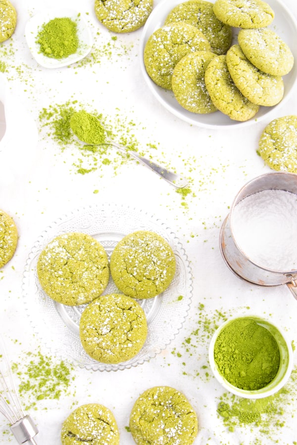 Vegan Matcha Sugar Cookies