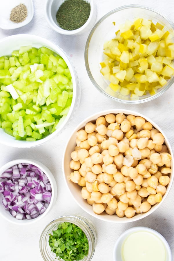 One Bowl Chickpea Salad