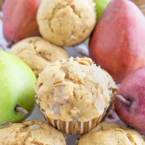 Pear Muffins with Ginger