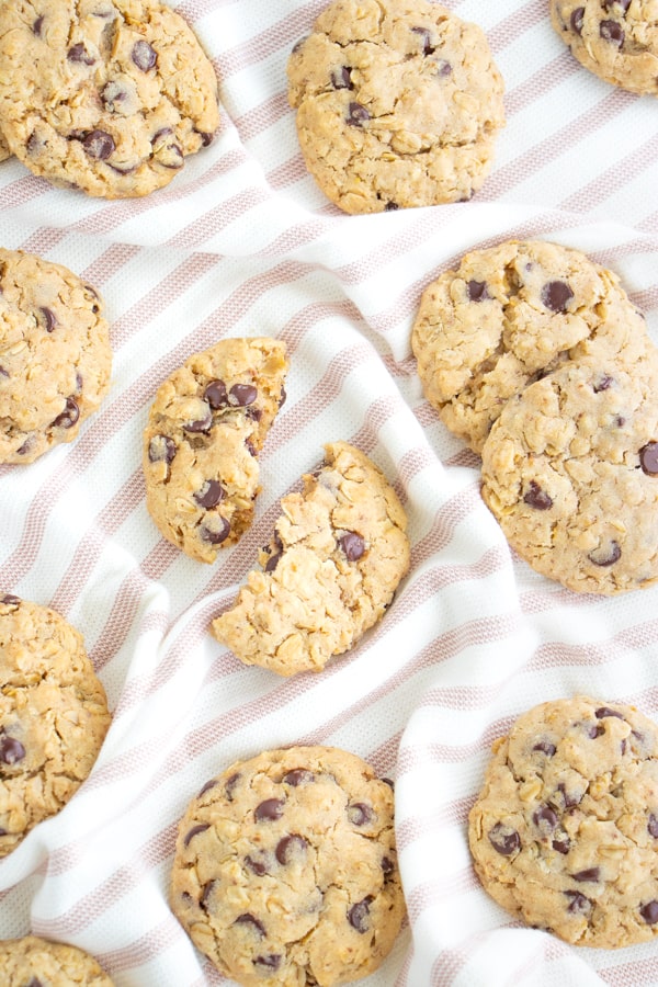 Dairy Free Choc Chip Oatmeal Cookies