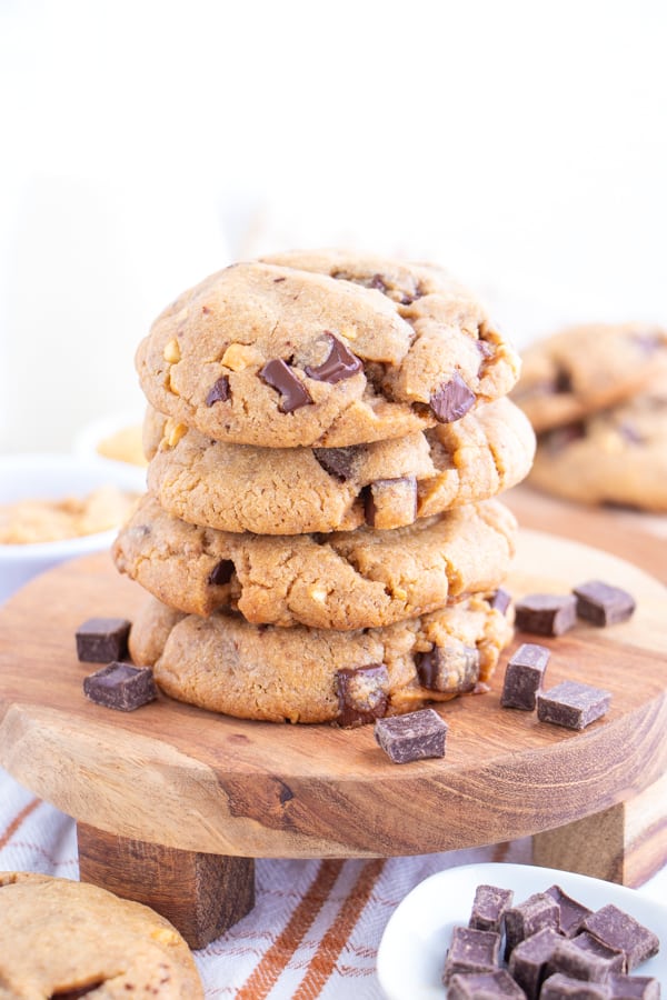 Egg-Free Peanut Butter Cookies with Chocolate Chips