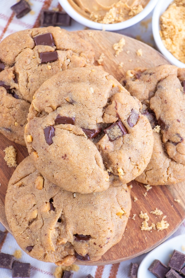 Chocolate Peanut Butter Vegan Cookies