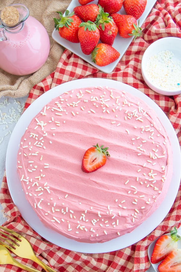 Strawberry Cake for Birthday