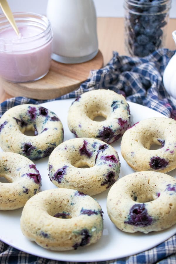 Baked Blueberry Doughnuts