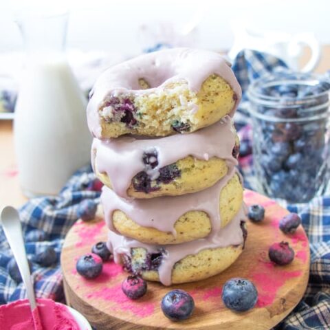 Baked Blueberry Donuts