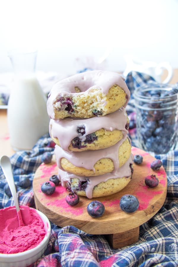 Baked Blueberry Donuts