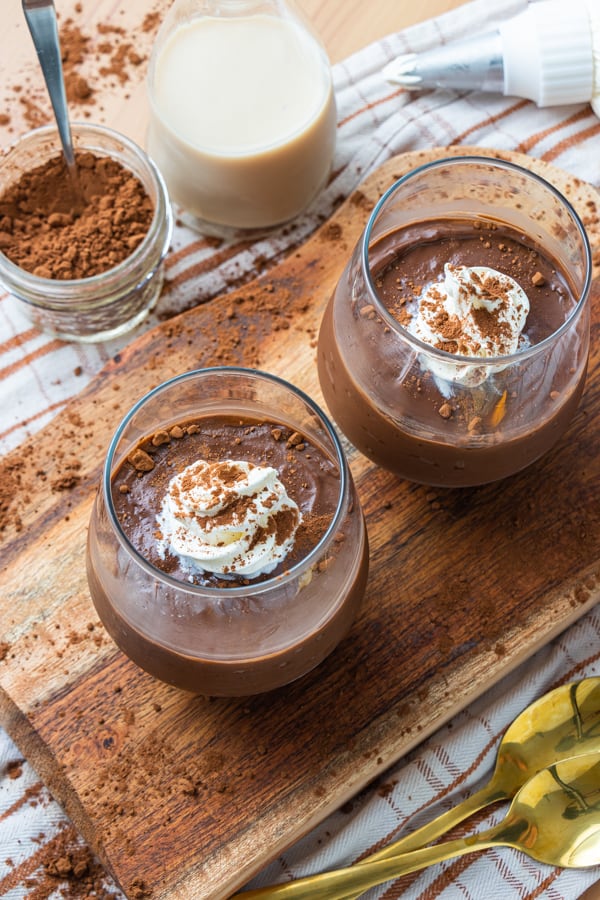 Chocolate Pudding in Jars