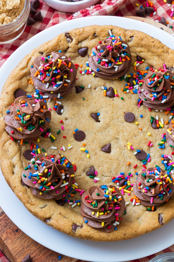 Cookie Cake with Chocolate Frosting