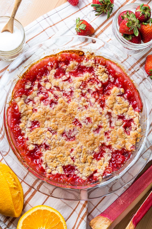 Baked Crumble in Pie Pan.