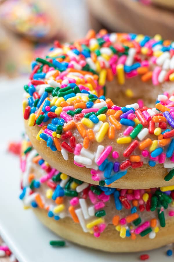 Close up of donut sprinkles