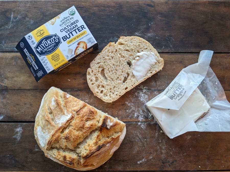 Sourdough bread with Miyokos butter
